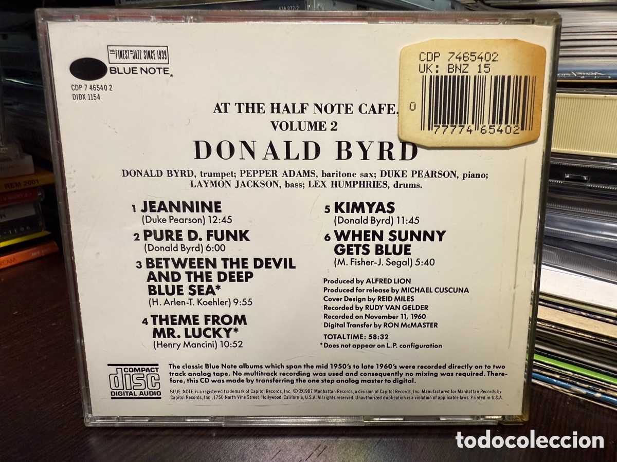 CDs de m&uacute;sica: Donald Byrd - At The Half Note Cafe &bull; Volume 2 (CD) - Foto 2