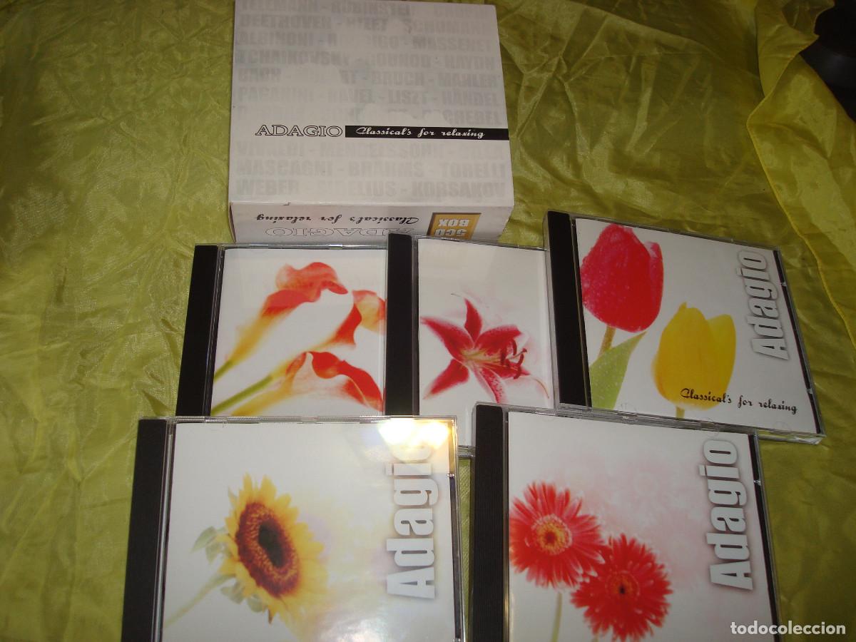 CDs de m&uacute;sica: ADAGIO. CLASSICAL&acute;S FOR RELAXING. CAJA CON 5 CD&acute;S. IMPECABLE - Foto 1