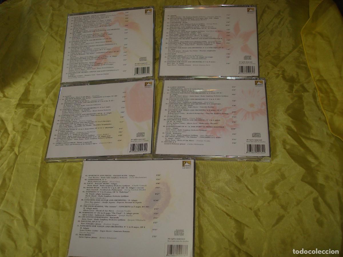 CDs de m&uacute;sica: ADAGIO. CLASSICAL&acute;S FOR RELAXING. CAJA CON 5 CD&acute;S. IMPECABLE - Foto 2