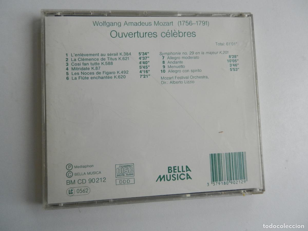 CDs de m&uacute;sica: MOZART - OUVERTURES C&Eacute;LEBRES - A LIZZIO - CD - Foto 3