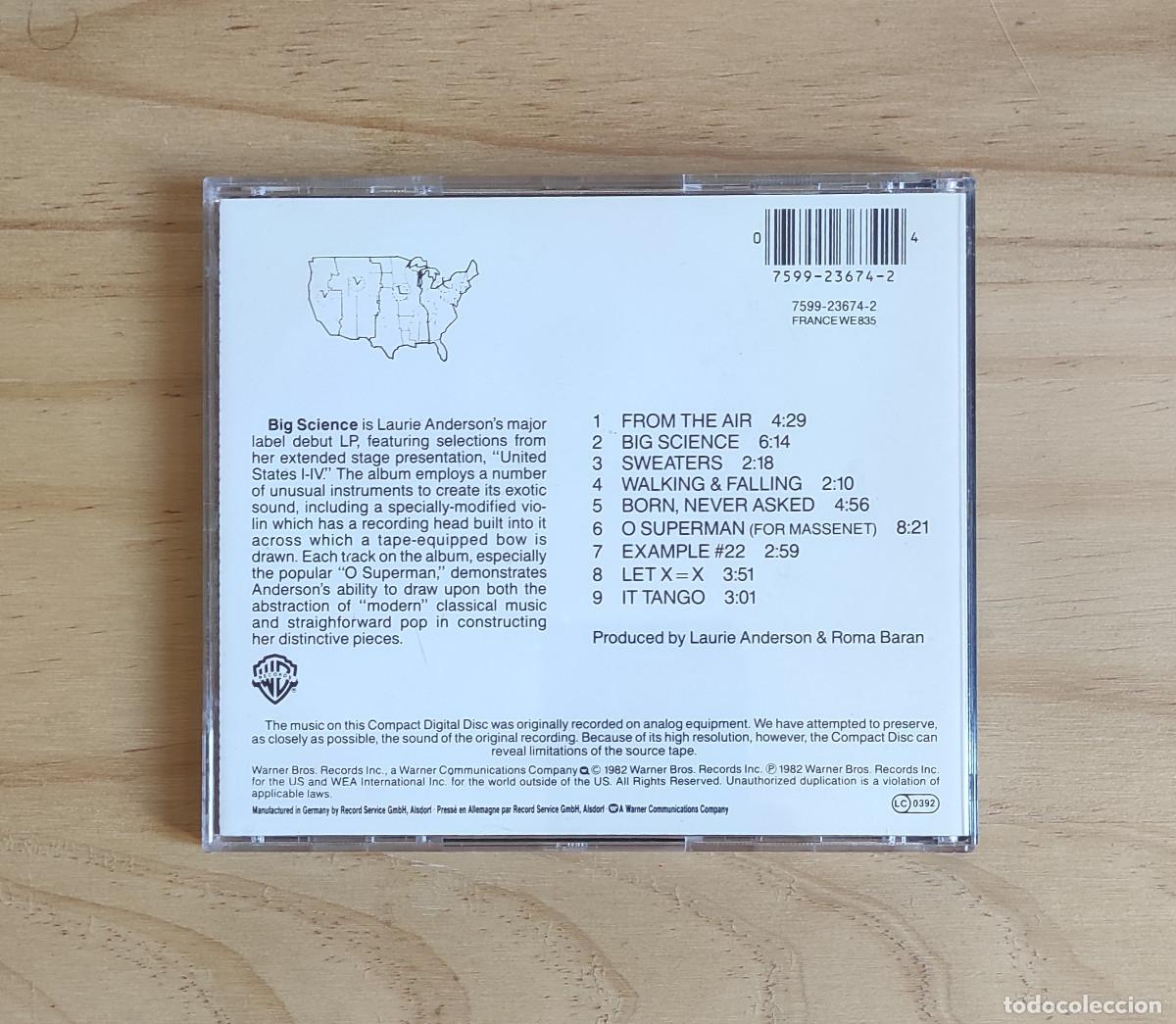 CDs de m&uacute;sica: Laurie Anderson - Big Science (1982) CD - Foto 4