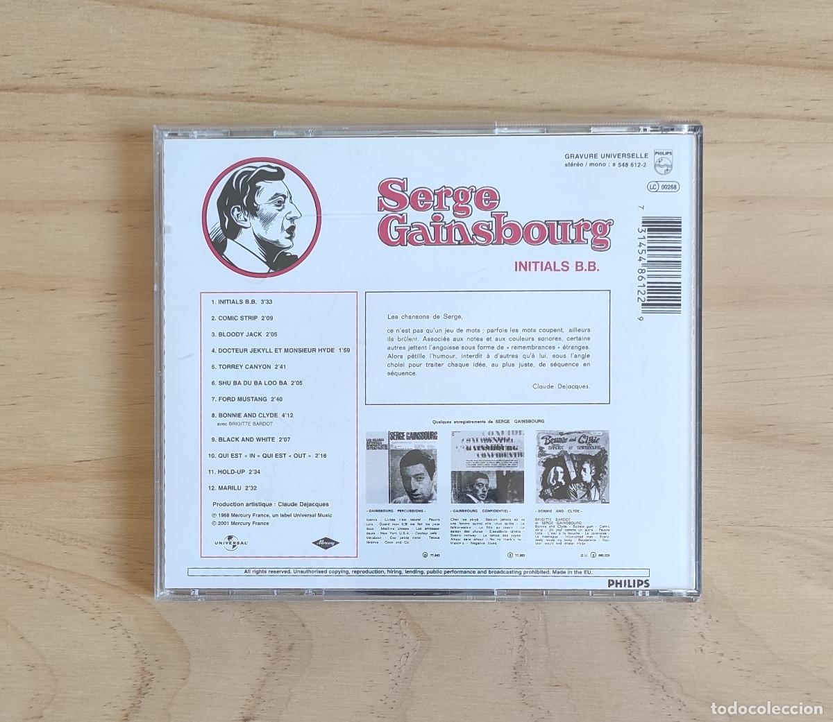 CDs de m&uacute;sica: Serge Gainsbourg - Initials B.B (1968) CD - Foto 4