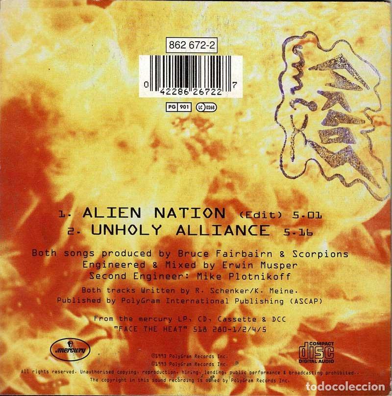 CDs de m&uacute;sica: Scorpions - Alien Nation. CD Single - Foto 2