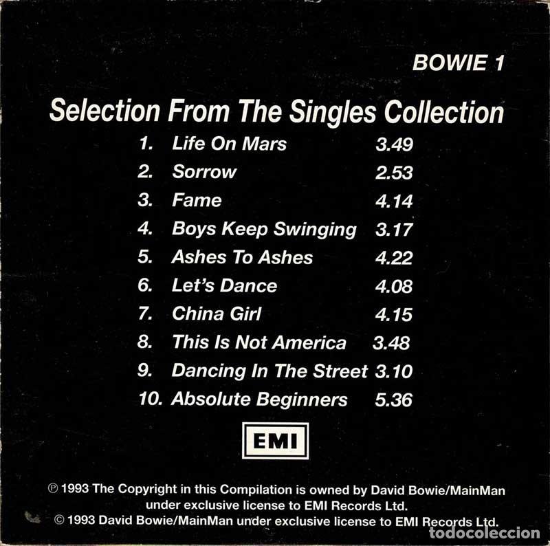 CDs de m&uacute;sica: David Bowie - The Singles Collection. Sampler. Promo CD - Foto 2