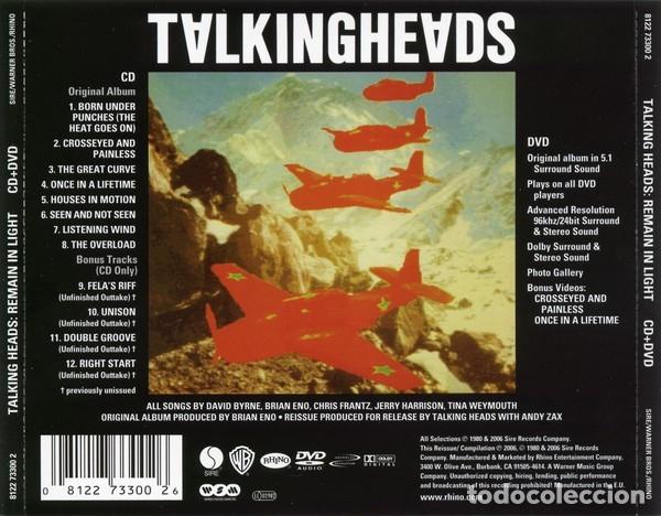 CDs de m&uacute;sica: Talking Heads &ndash; Remain In Light - CD + DVD - Foto 3
