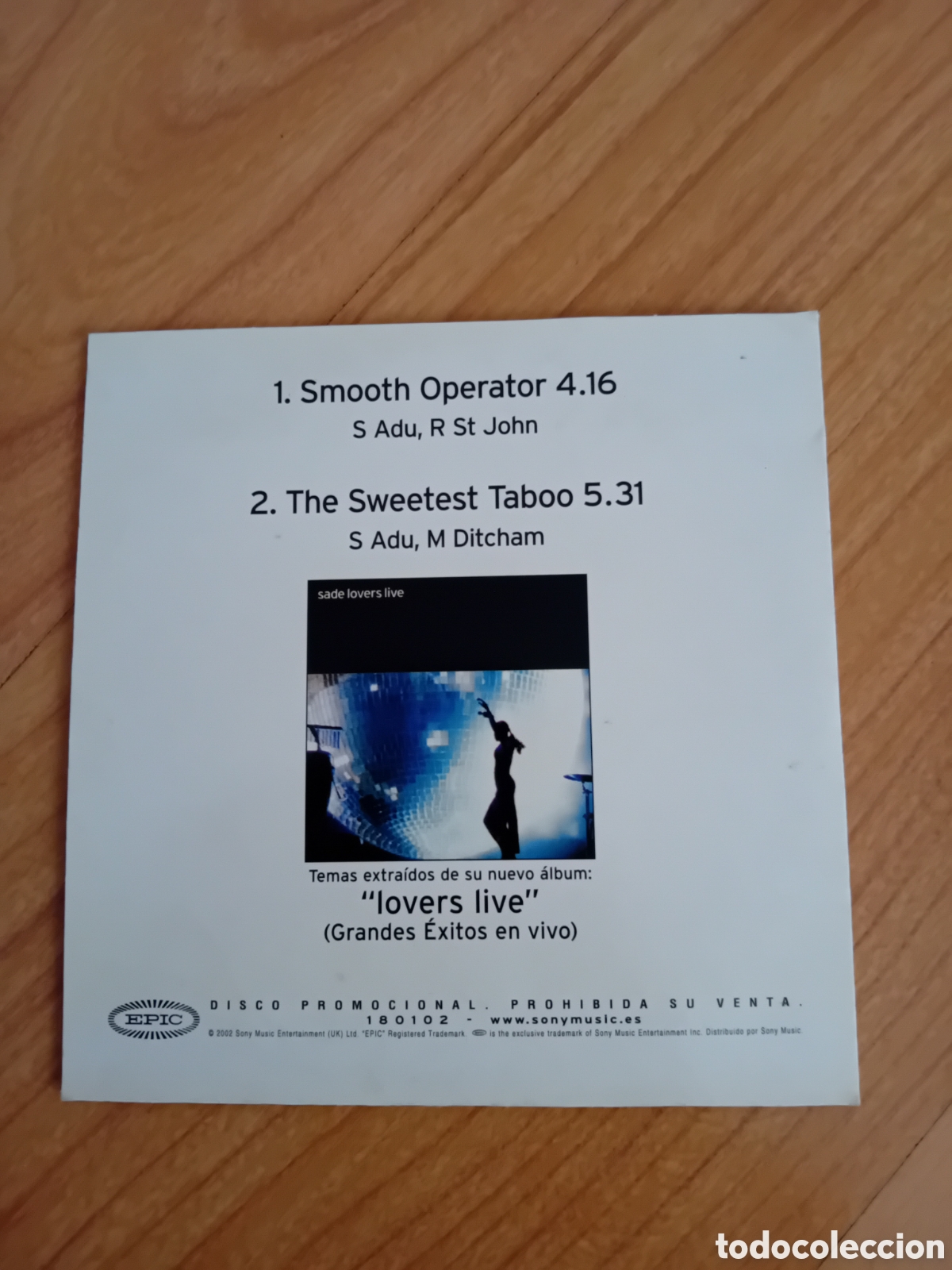 CDs de m&uacute;sica: SADE. SMOOTH OPERATOR. THE SWEETEST TABOO - Foto 2