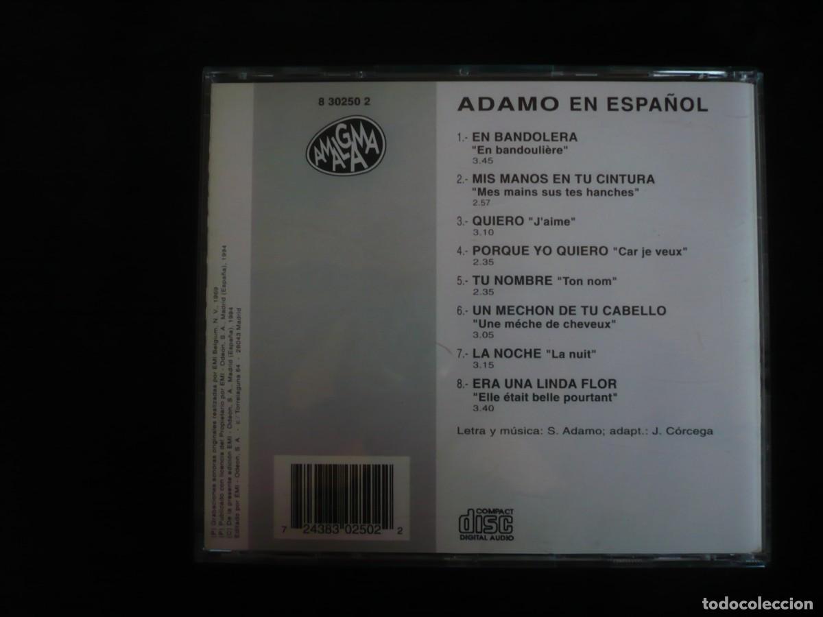 CDs de m&uacute;sica: adamo canta en espa&ntilde;ol - cd como nuevo - Foto 2