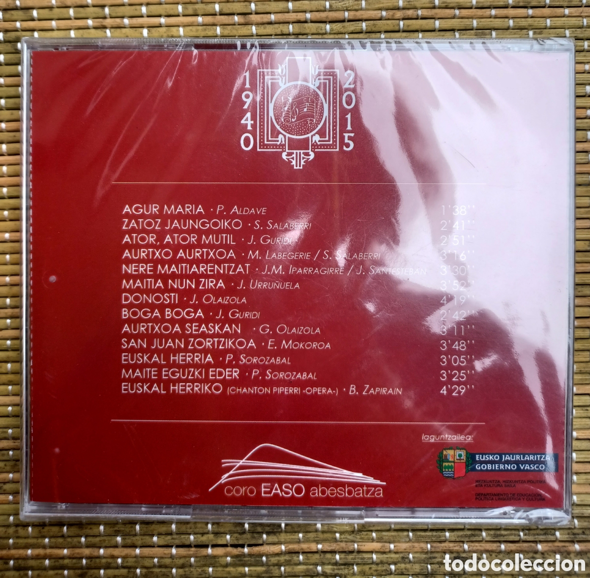 CDs de m&uacute;sica: CD Coro Easo Guipuzkoa. Ama Euskal herri - Foto 2