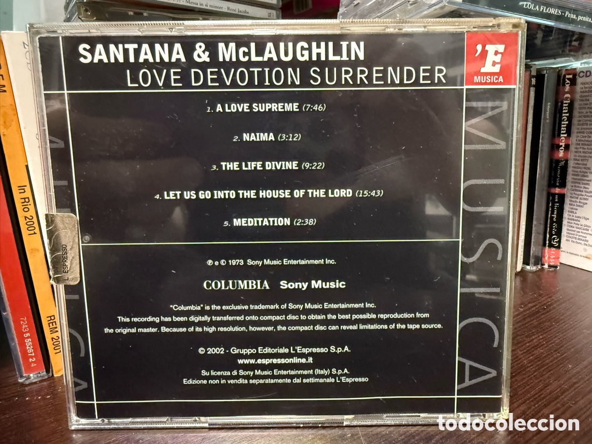 CDs de m&uacute;sica: Santana & John McLaughlin - Love Devotion Surrender (CD) - Foto 2