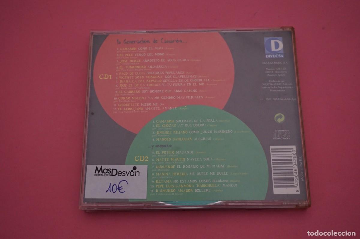 CDs de m&uacute;sica: CD - DOBLE CD - LA GENERACION DE CAMARON - Foto 4