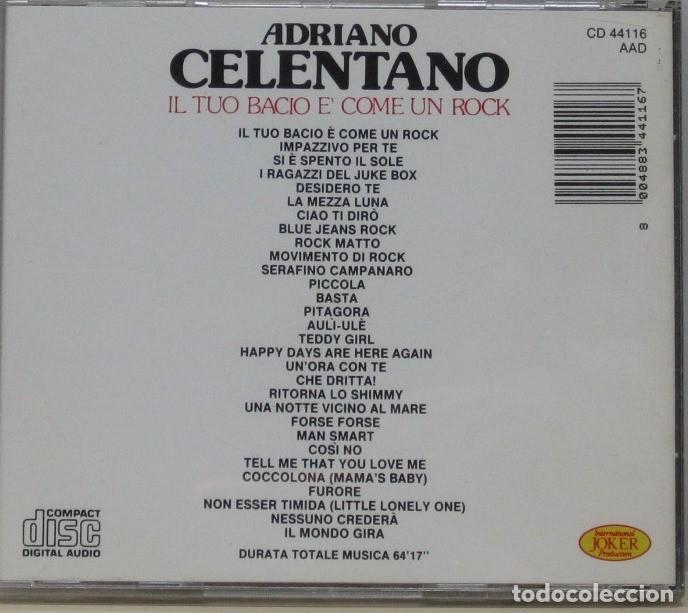 CDs de m&uacute;sica: ADRIANO CELENTANO - IL TUO BACIO E COME UN ROCK - CD - Foto 2