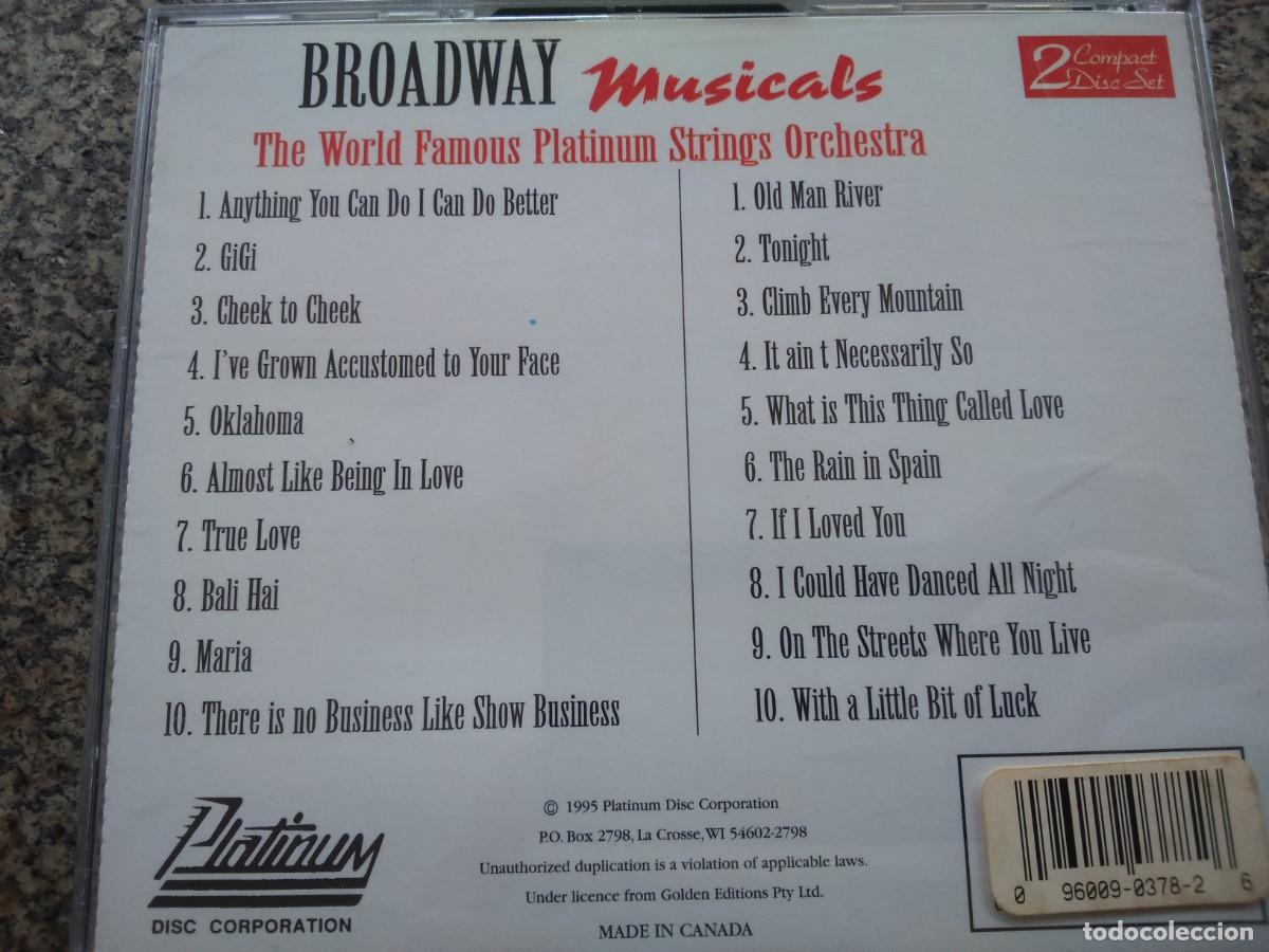 CDs de m&uacute;sica: CD - 2 CDS -- BROADWAY MUSICALS -- - Foto 2