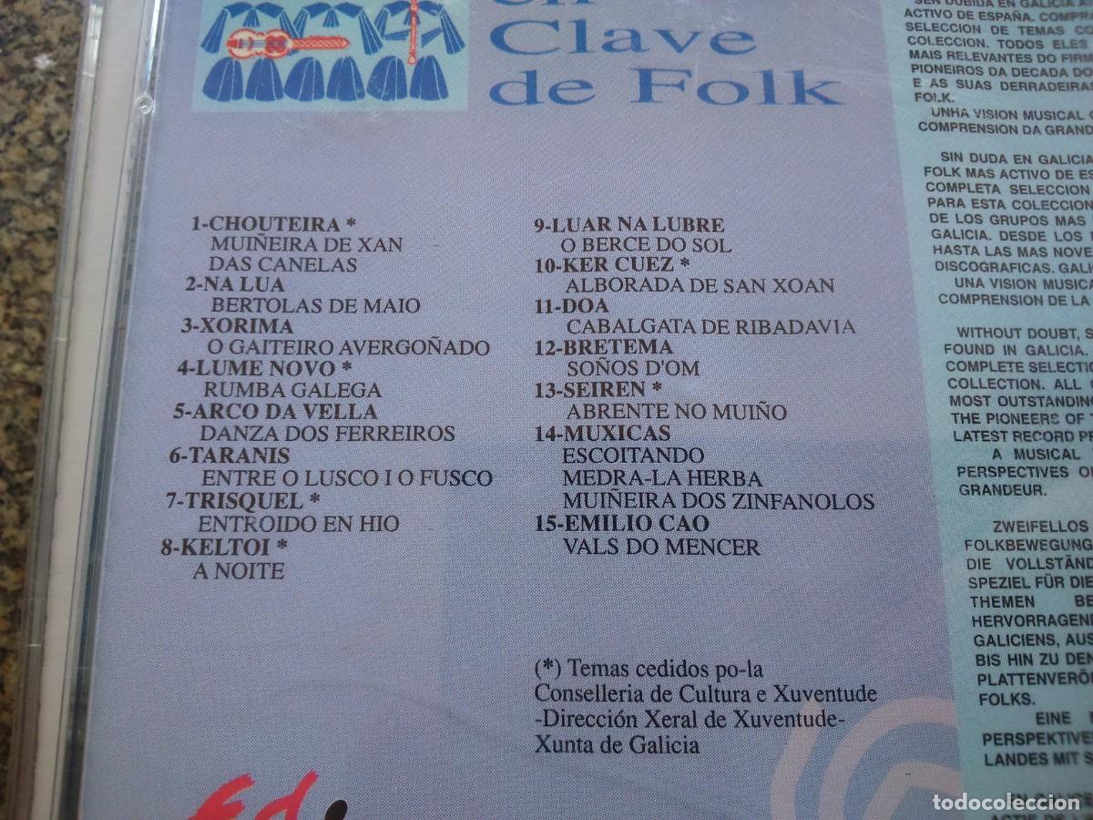 CDs de m&uacute;sica: CD -- GALICIA EN CLAVE DE FOLK -- - Foto 2