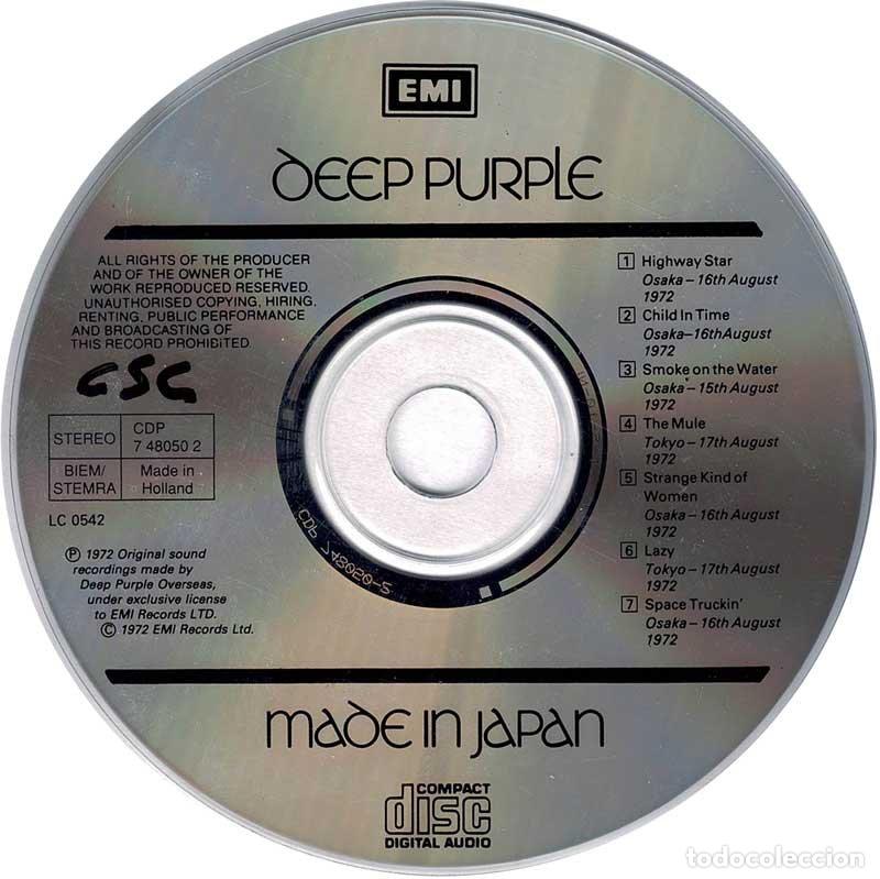 CDs de m&uacute;sica: Deep Purple - Made in Japan. CD - Foto 1
