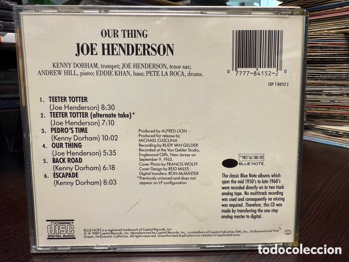 CDs de m&uacute;sica: Joe Henderson - Our Thing (CD) - Foto 2