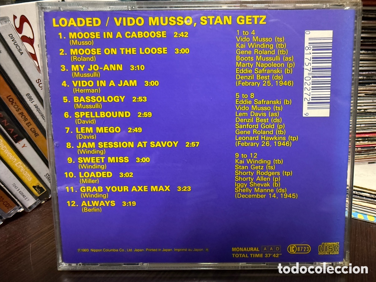 CDs de m&uacute;sica: Vido Musso, Stan Getz - Loaded (CD) - Foto 2