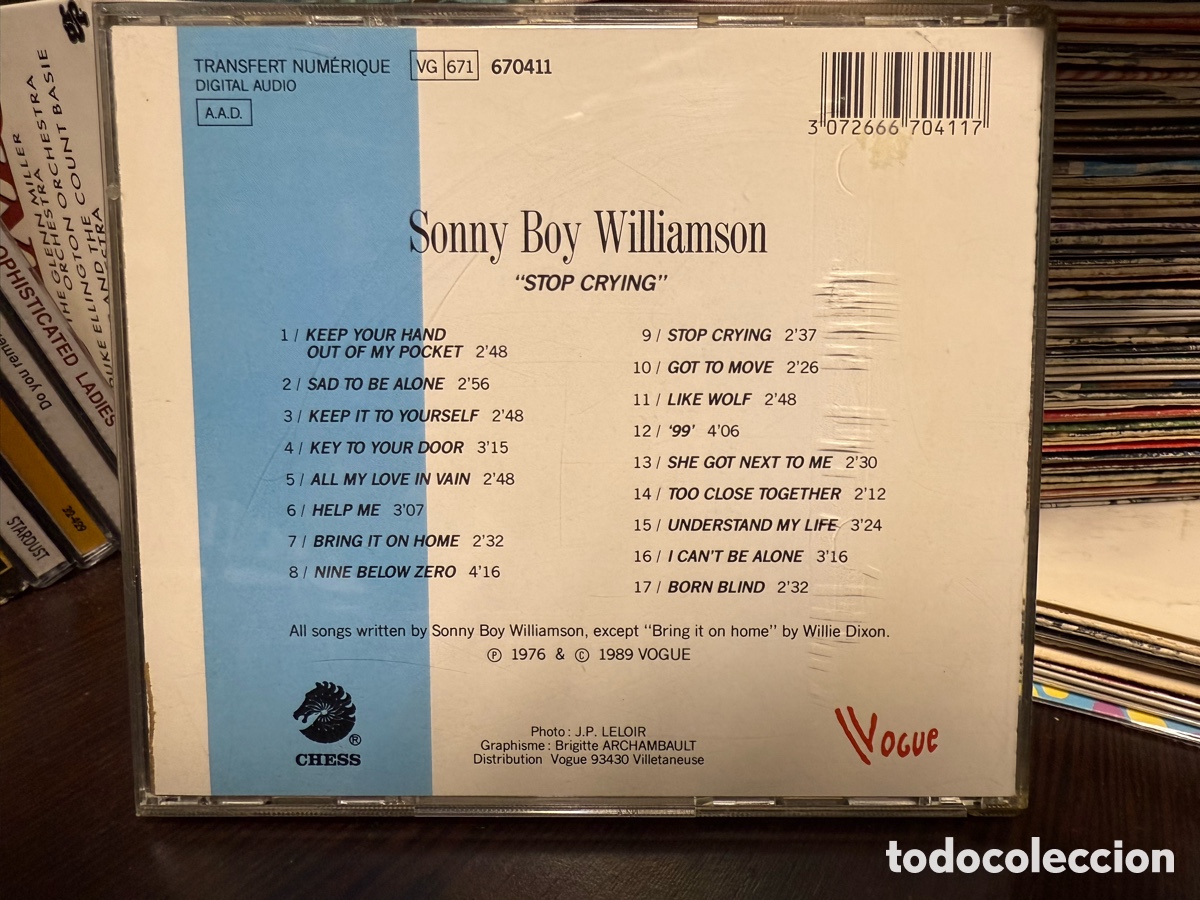CDs de m&uacute;sica: Sonny Boy Williamson - Stop Crying (CD) - Foto 2