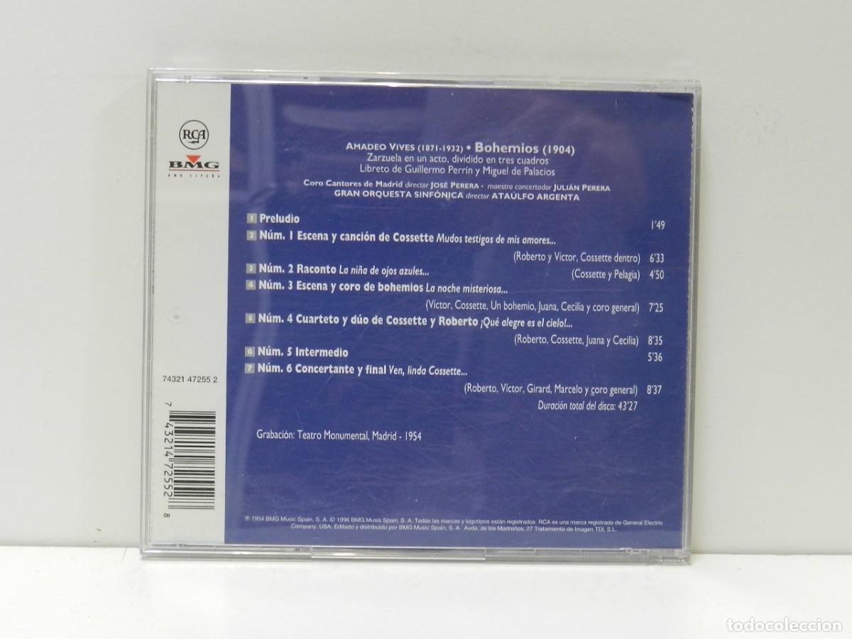 CDs de m&uacute;sica: DISCO CD. Amadeo Vives &ndash; Bohemios. COMPACT DISC. - Foto 2