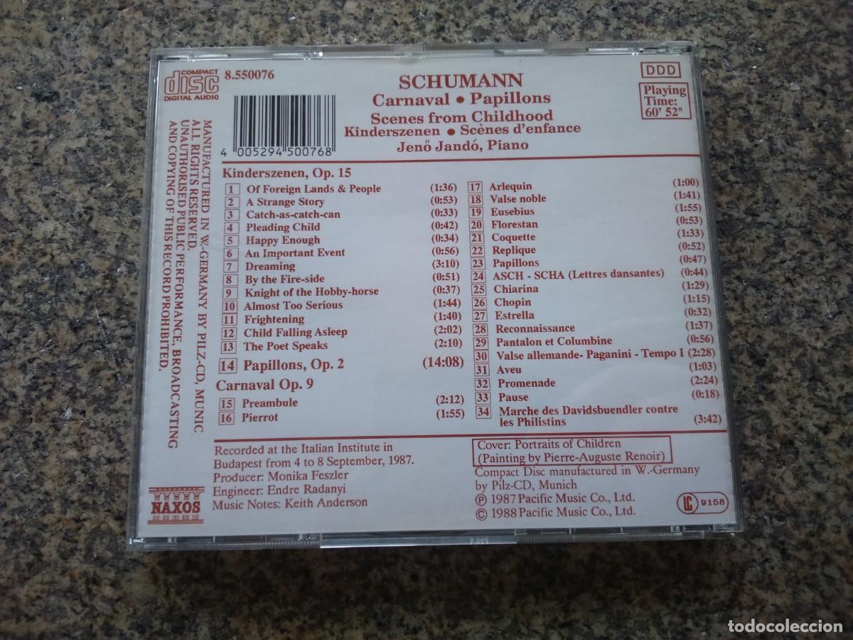 CDs de m&uacute;sica: CD -- SCHUMAN - CARNAVAL & PAPILLONS -- - Foto 2