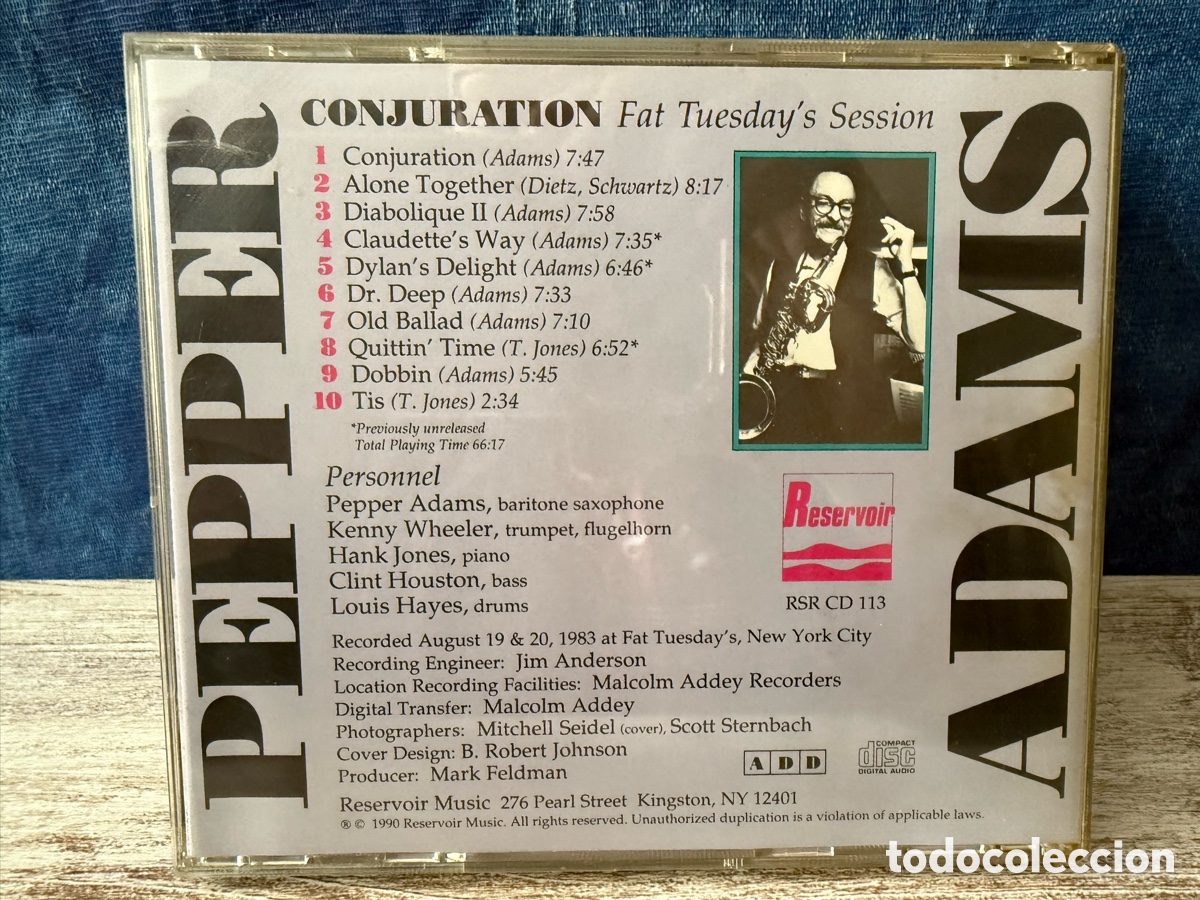 CDs de m&uacute;sica: Pepper Adams - Conjuration - Fat Tuesdays Session (CD) - Foto 2