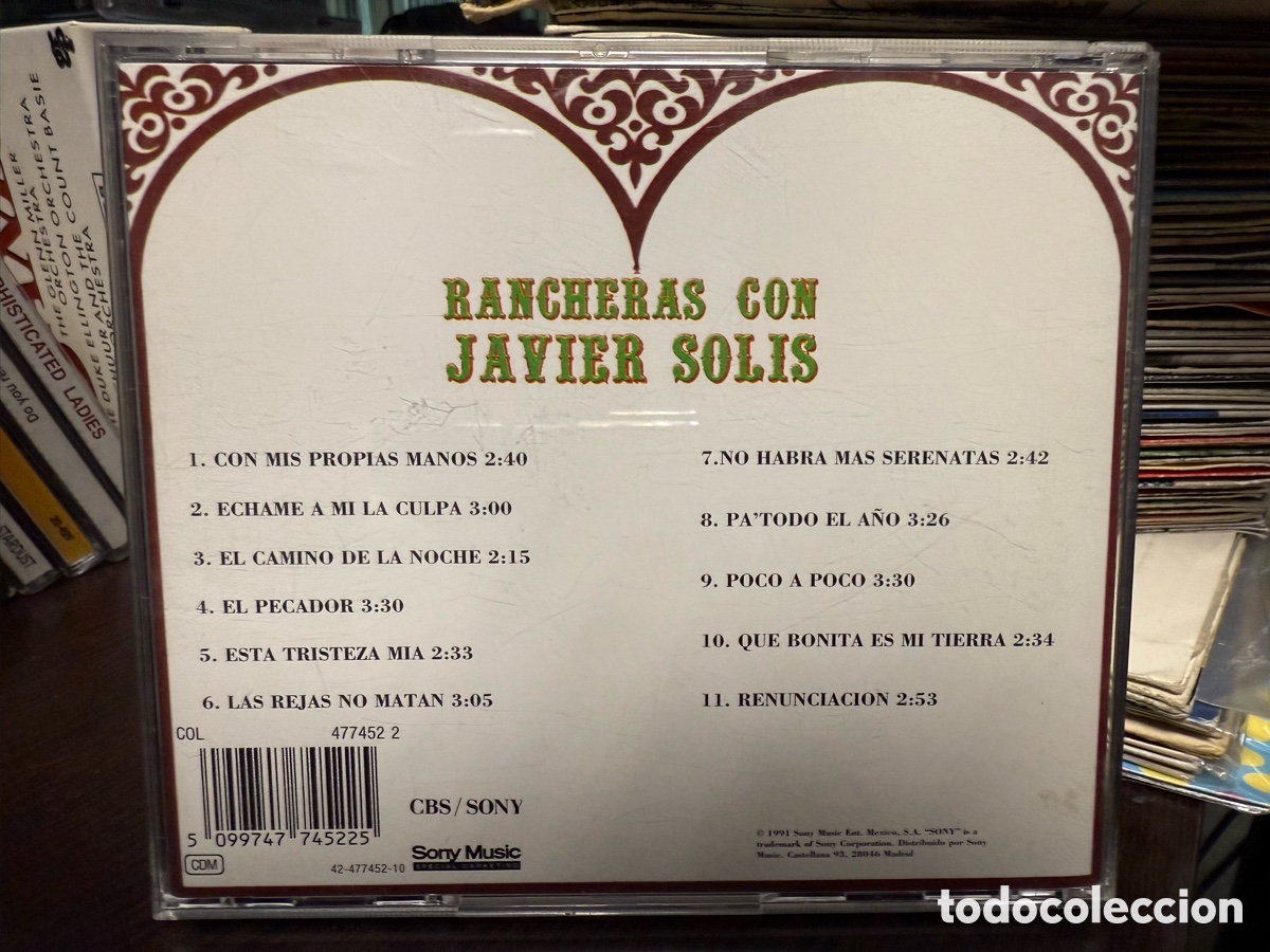 CDs de m&uacute;sica: Javier Sol&iacute;s - Rancheras Con Javier Solis (CD) - Foto 2