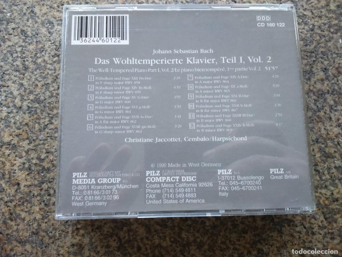 CDs de m&uacute;sica: CD -- BACH -- DAS WOHLTEMPERIERTE KLAVIER -- - Foto 2