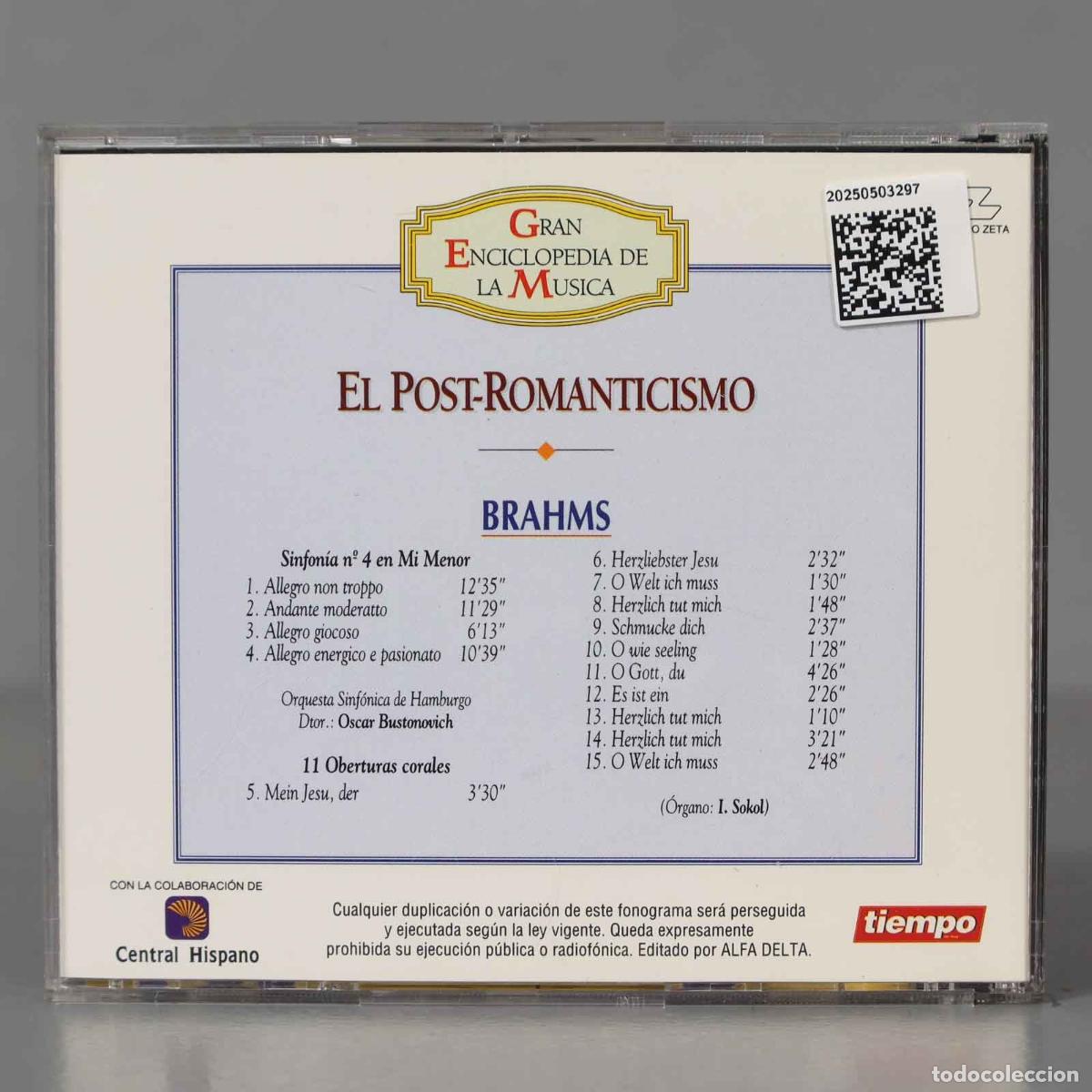 CDs de m&uacute;sica: CD. EL POSROMANTICISMO BRAHMS - Foto 2