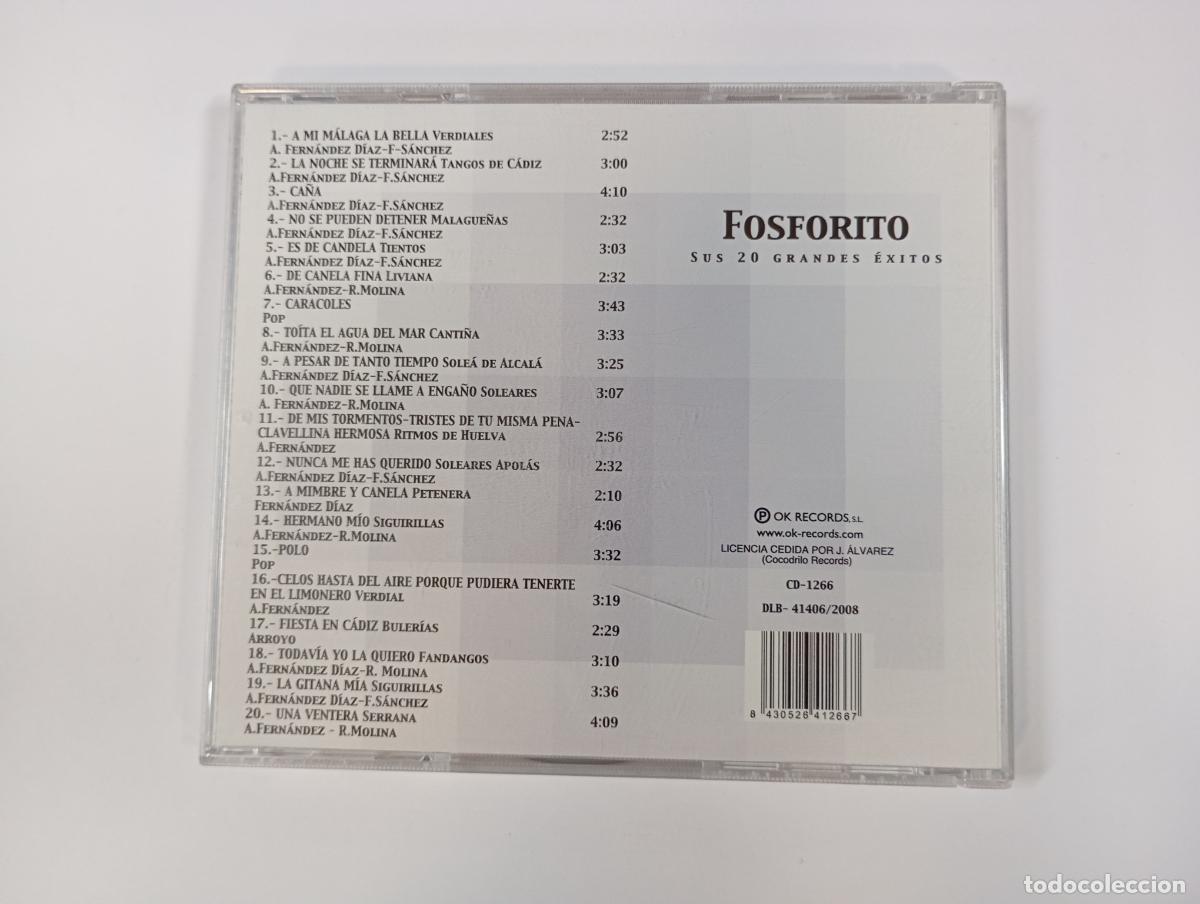 CDs de m&uacute;sica: FOSFORITO. SUS 20 GRANDES &Eacute;XITOS. CD. TDKCD131 - Foto 3