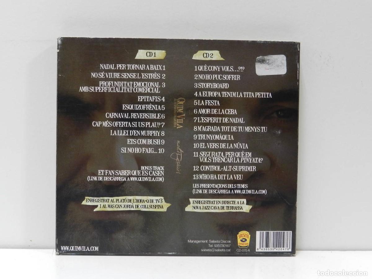CDs de m&uacute;sica: DISCO 2 X CD. Quim Vila & Eutan&agrave;sia Col&middot;lectiva &ndash; Moltes Gr&agrave;cies. COMPACT DISC. - Foto 2