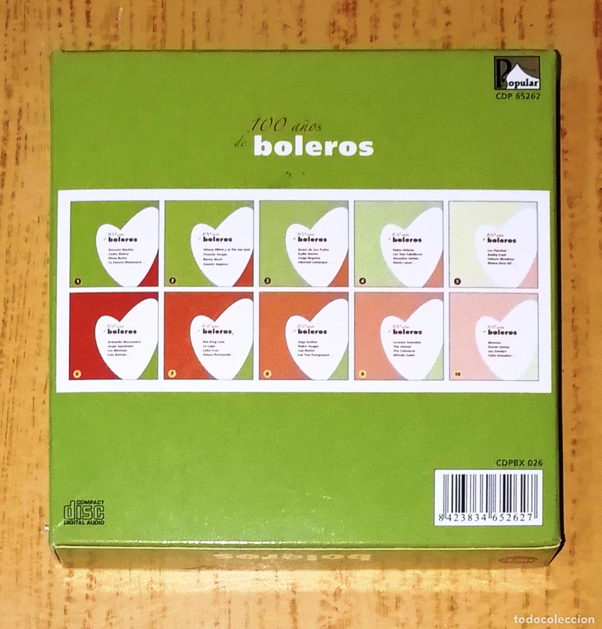 CDs de m&uacute;sica: 10 CD. 100 A&Ntilde;OS DE BOLEROS. - Popular - Foto 3