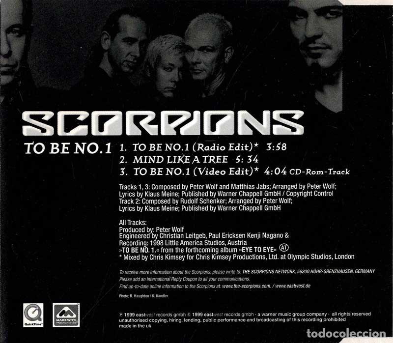 CDs de m&uacute;sica: Scorpions - To Be No.1. CD Single - Foto 2