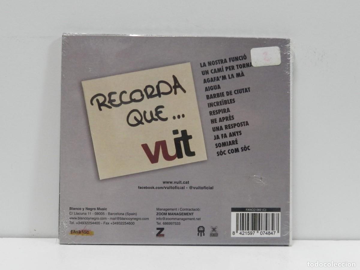 CDs de m&uacute;sica: DISCO CD. Vuit &ndash; Recorda Que... COMPACT DISC. - Foto 2