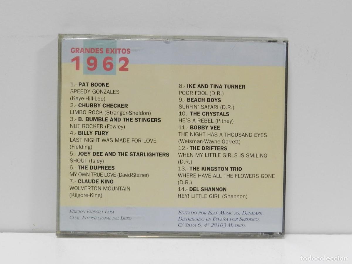 CDs de m&uacute;sica: DISCO CD. Grandes &Eacute;xitos 1962. COMPACT DISC. - Foto 2