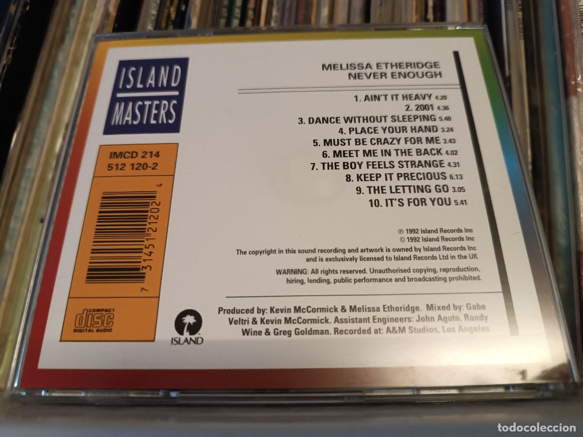 CDs de m&uacute;sica: Melissa Etheridge &lrm;&ndash; Never Enough - CD Europe - Foto 2