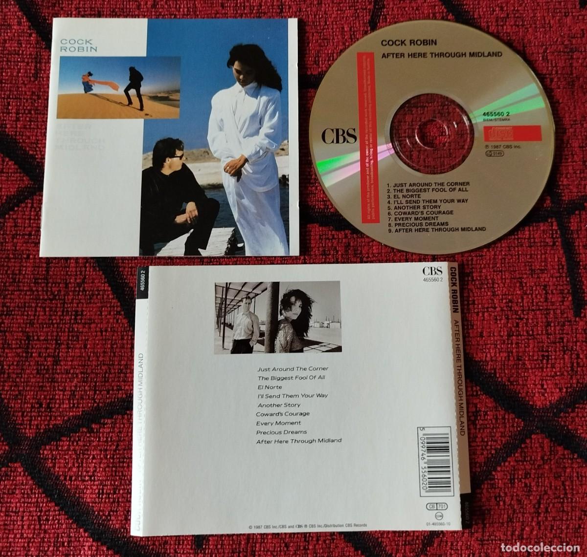 CDs de m&uacute;sica: COCK ROBIN ** After Here Through Midland ** CD 1987 - Foto 1