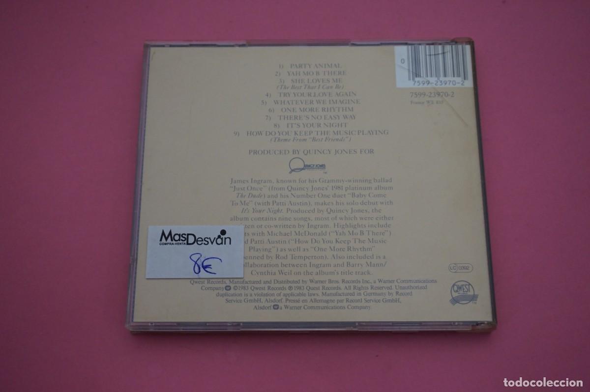 CDs de m&uacute;sica: CD - JAMES INGRAM - IT`S YOUR NIGHT - Foto 3