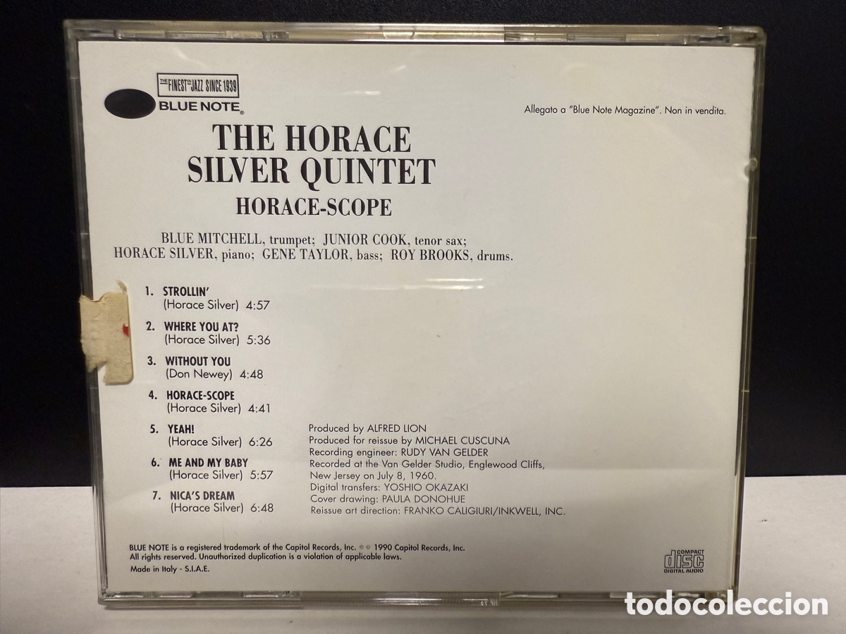 CDs de m&uacute;sica: Horace Silver Quintet - Horace-Scope (CD) - Foto 2