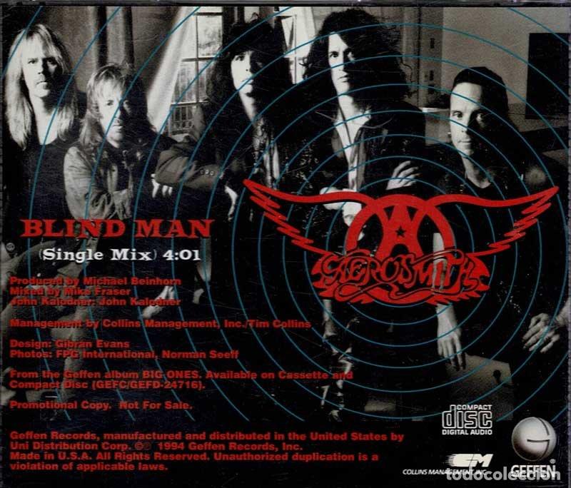 CDs de m&uacute;sica: Aerosmith - Blind Man (Single Mix). CD Single Promo - Foto 2