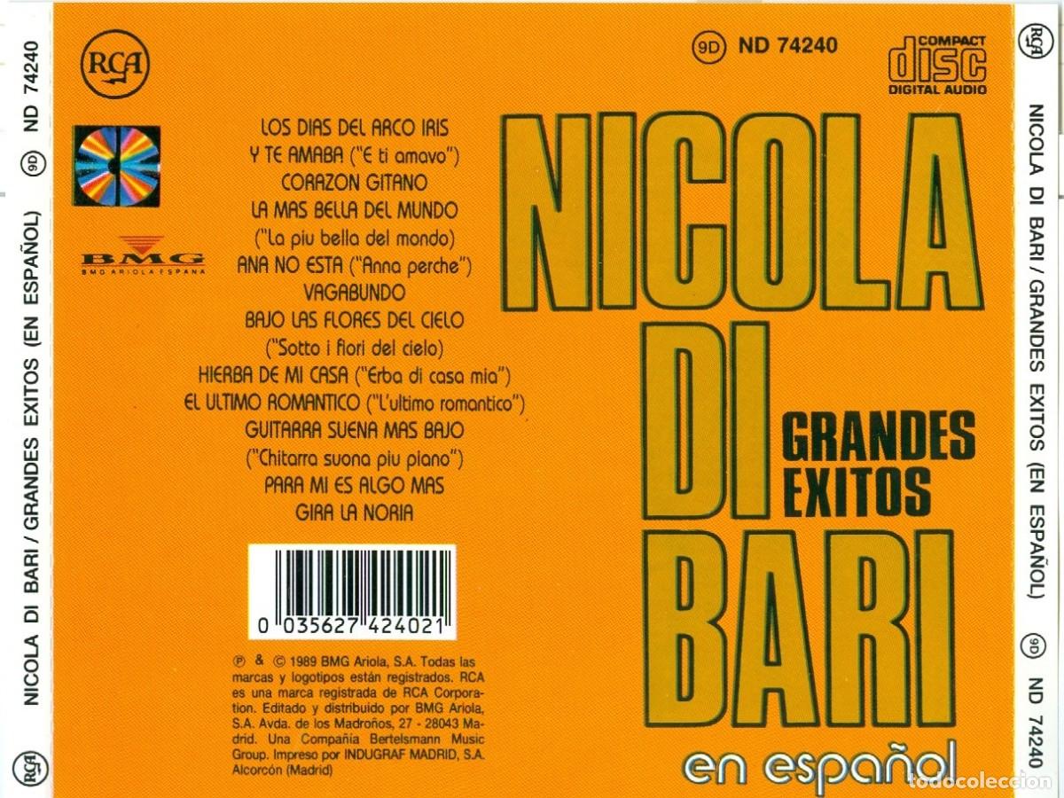 CDs de m&uacute;sica: Nicola Di Bari CD Grandes &Eacute;xitos - Foto 3