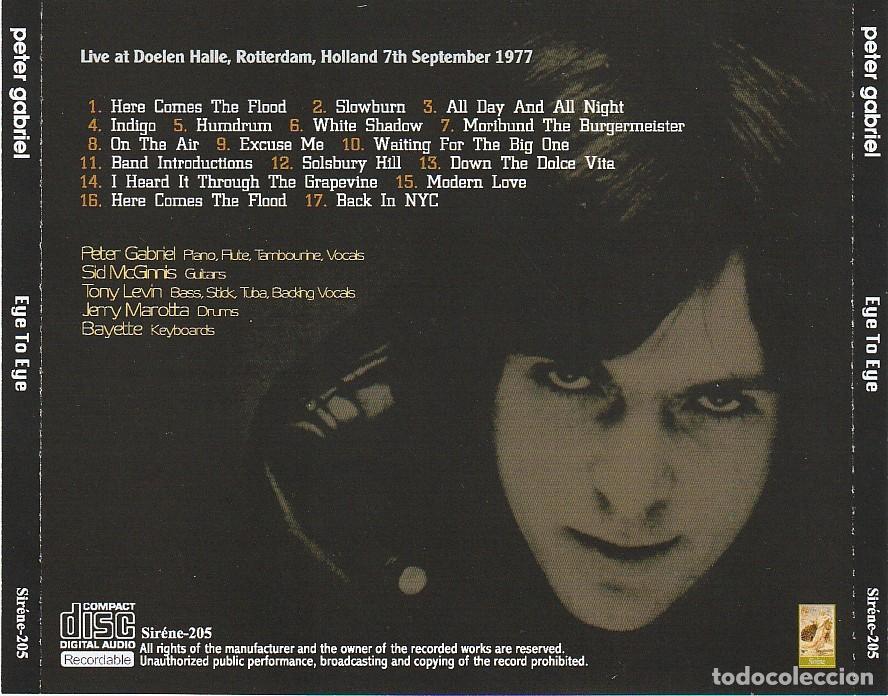 CDs de m&uacute;sica: CD Peter GABRIEL - Live Rotterdam 1977 - Foto 2