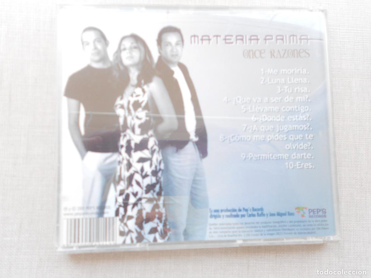 CDs de m&uacute;sica: MATERIA PRIMA - ONCE RAZONES - CD -2001 - Foto 3