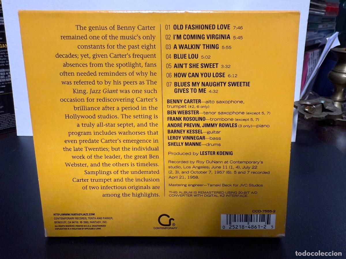 CDs de m&uacute;sica: Benny Carter - Jazz Giant (CD) - Foto 2