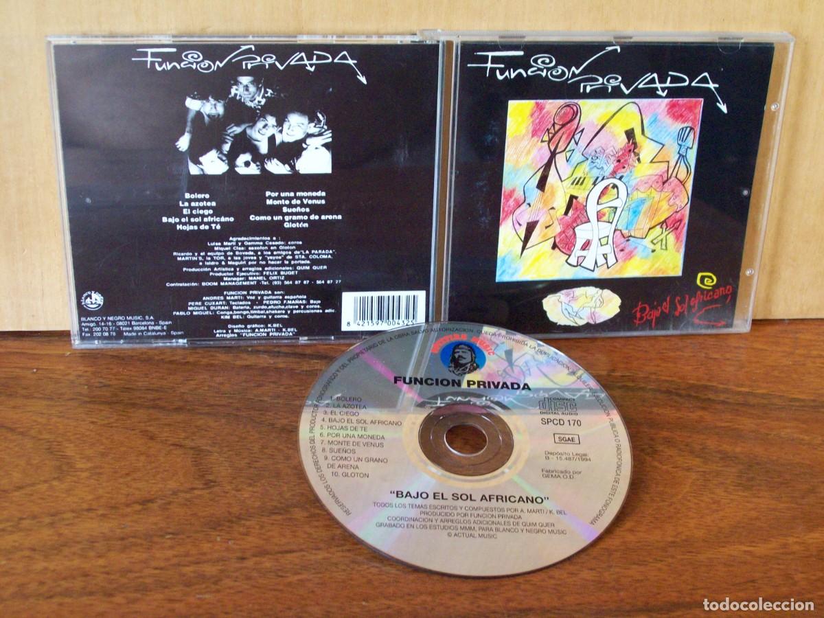 CDs de m&uacute;sica: FUNCION PRIVADA - BAJO EL SOL AFRICANO - CD - Foto 1