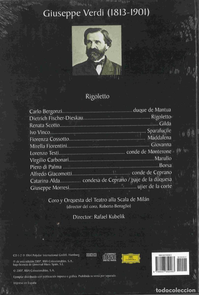 CDs de m&uacute;sica: Verdi. Rigoletto. 2 CDs. Nuevo, sin usar - Foto 2