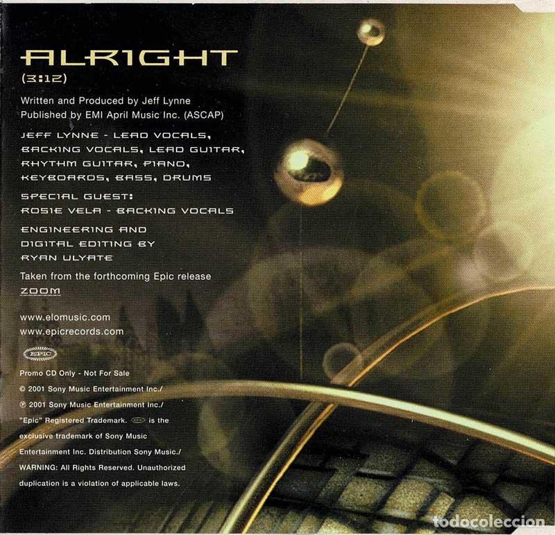 CDs de m&uacute;sica: Electric Light Orchestra - Alright. CD Single Promo - Foto 2