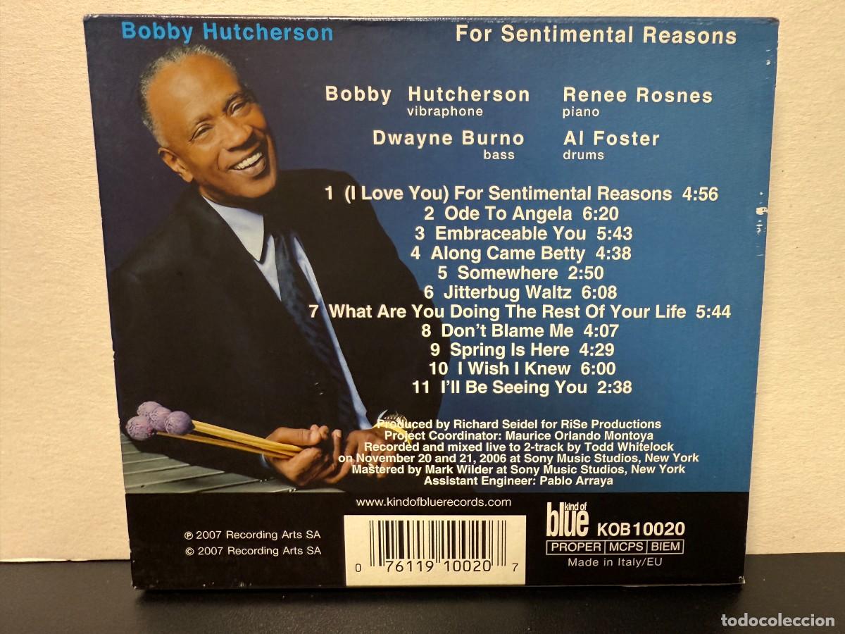CDs de m&uacute;sica: Bobby Hutcherson - For Sentimental Reasons (CD) - Foto 2