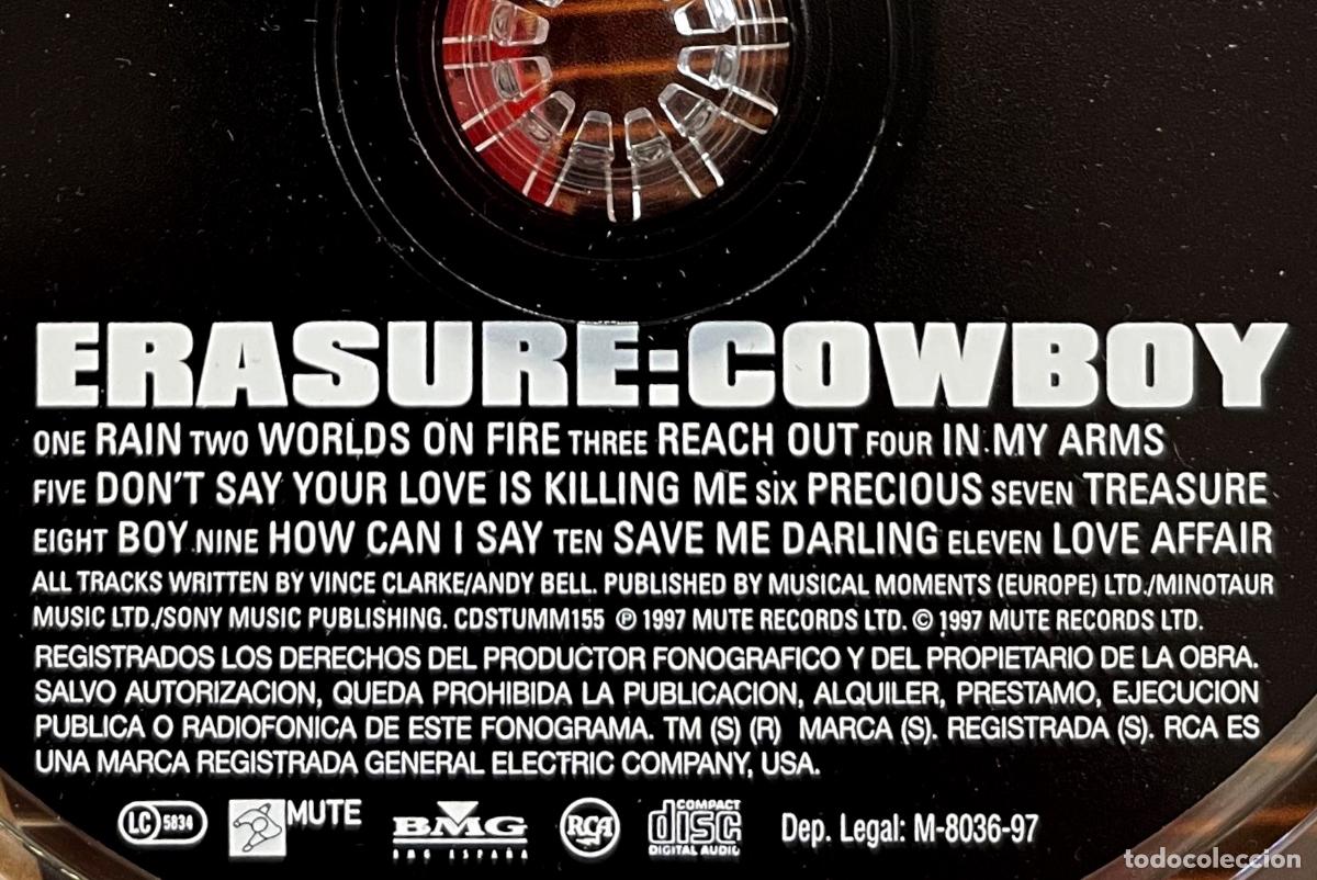 CDs de m&uacute;sica: ERASURE. COWBOY. CD ESPA&Ntilde;A - Foto 2