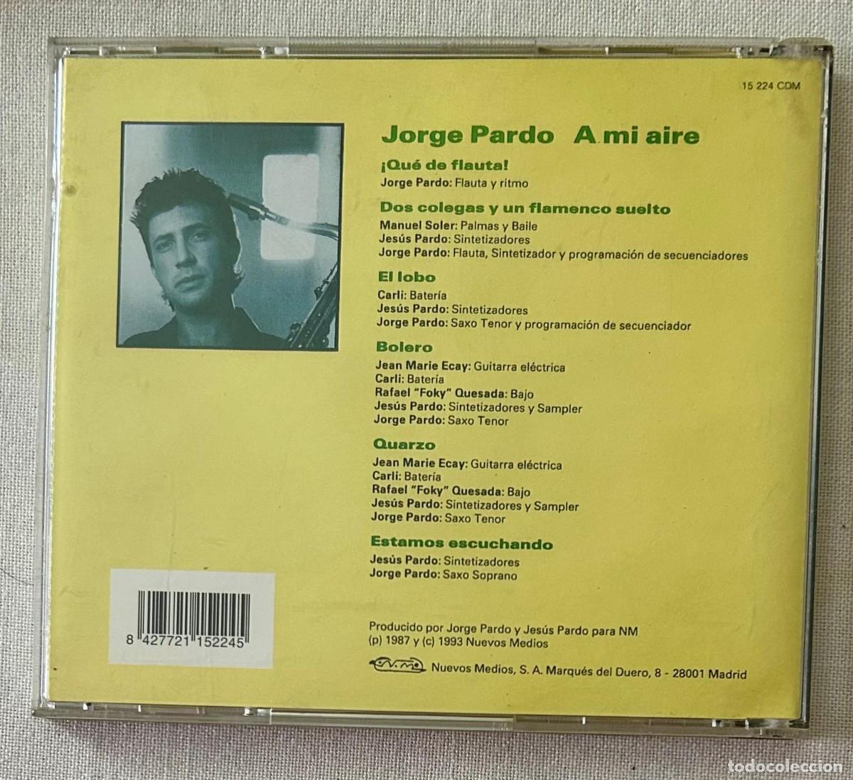 CDs de m&uacute;sica: JORGE PARDO - A MI AIRE - Foto 2