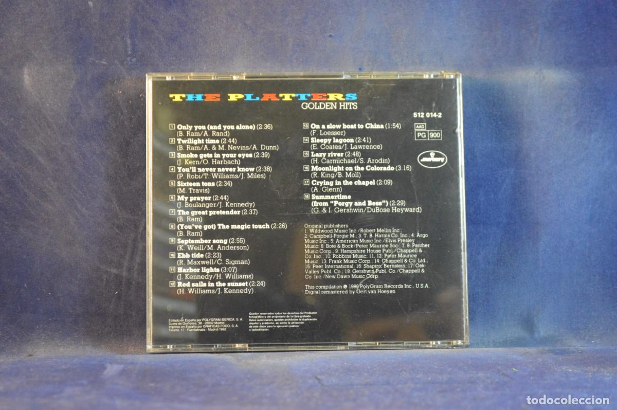 CDs de m&uacute;sica: THE PLATTERS &ndash; GOLDEN HITS - CD - Foto 2