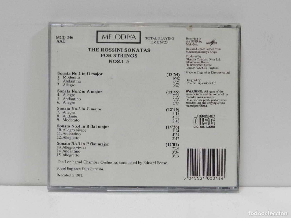 CDs de m&uacute;sica: DISCO CD. Rossini &ndash; The Sonatas For Strings Nos 1-5. COMPACT DISC. - Foto 2